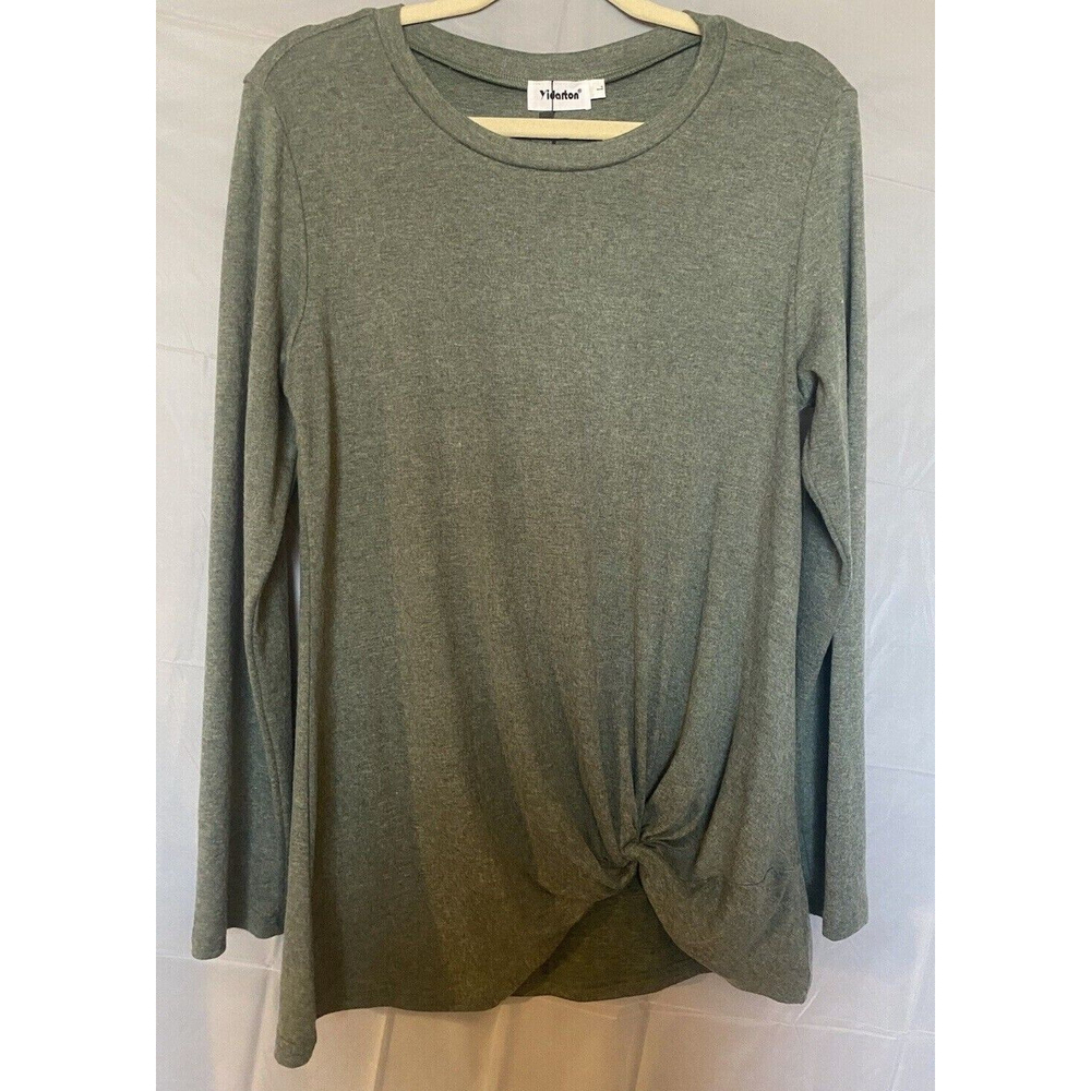 Yidarton Women's Casual Twist Knot Tunic Top Blouse Size L NWT